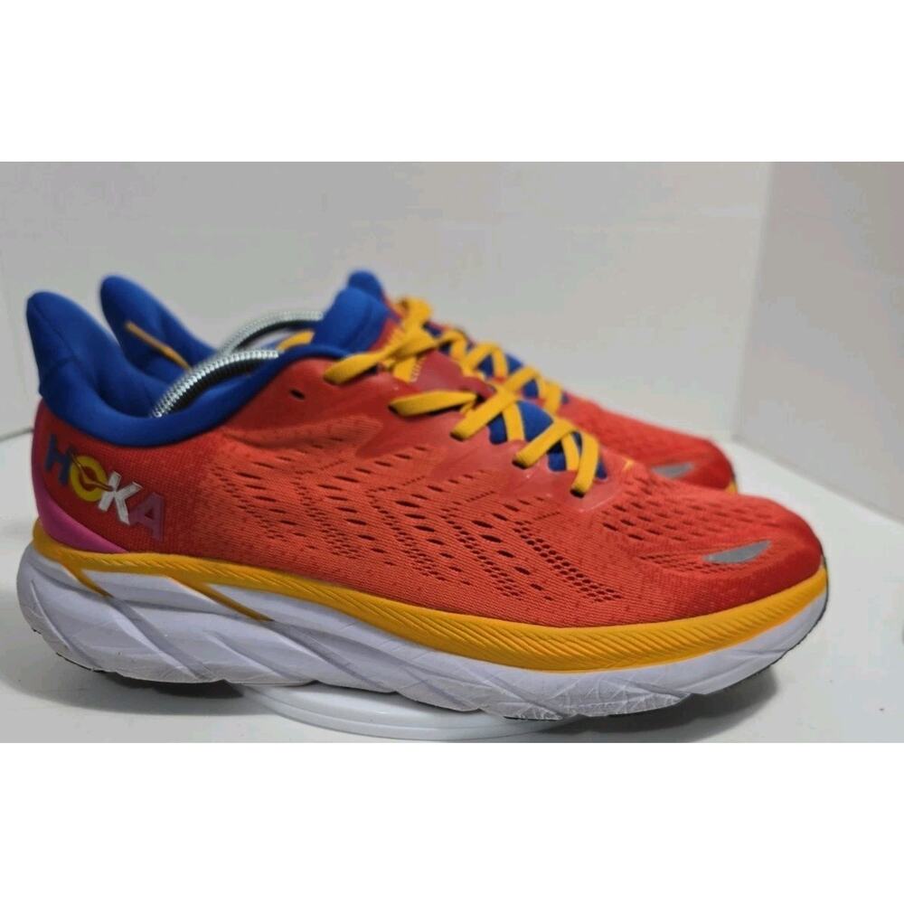 Hoka One One Men's Clifton 8 Orange Running Shoes, Size: 11 D U.S.